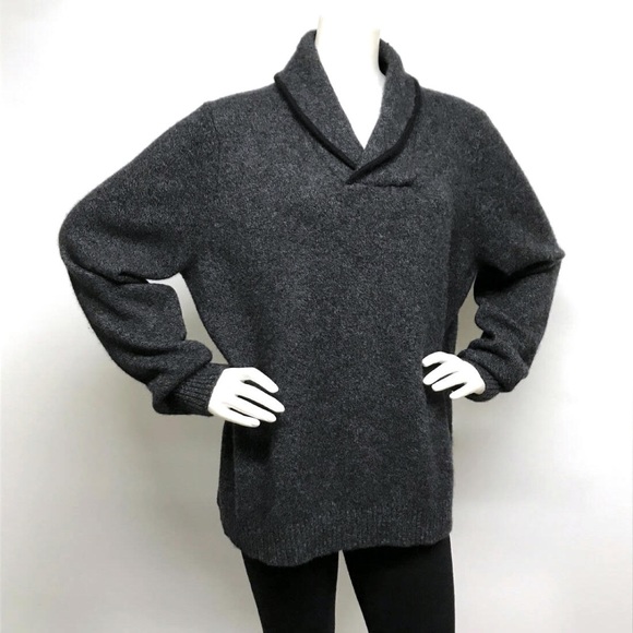 ❌❌SOLD❌❌ CASHMERE Sweater ELBOW Patches Mens XL - Picture 7 of 8